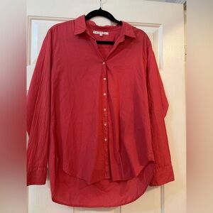 Xirena Beau Rose long sleeve button up blouse size medium